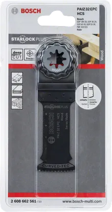 Hoja de sierra de inmersión Bosch PAIZ 32 EPC HCS para madera.